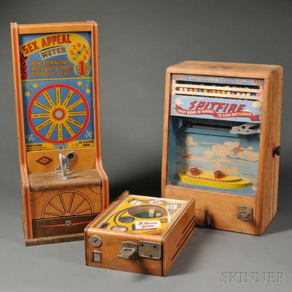 Three Mid-century Coin-operated Arcade Games