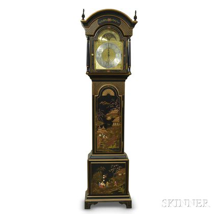 Sligh Chinoiserie-decorated Chime Clock