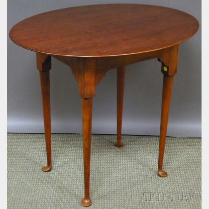 Eldred Wheeler Queen Anne-style Oval Cherry Tea Table
