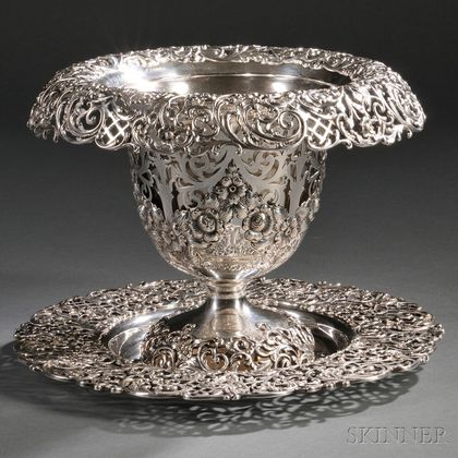 Roger Williams Sterling Silver Vase and Undertray