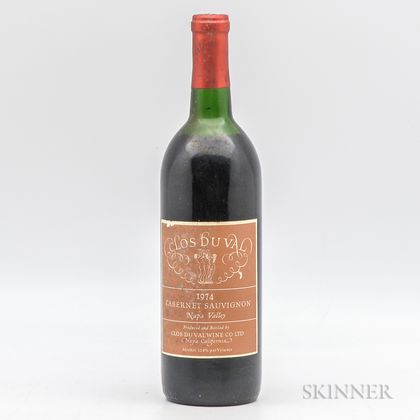 Clos du Val Cabernet Sauvignon 1974, 1 bottle 