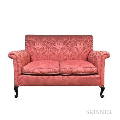 Queen Anne-style Upholstered Settee