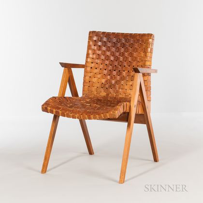 Risom-style Webbed Chair