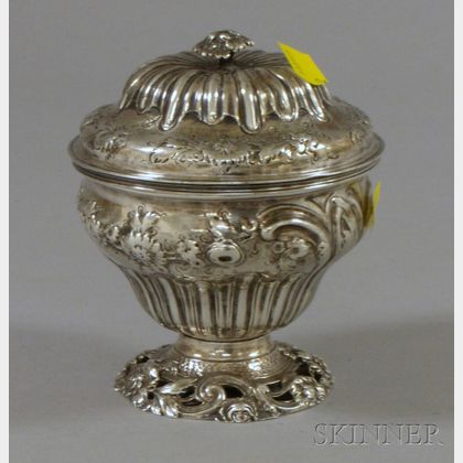 George II Silver Covered and Footed Dish