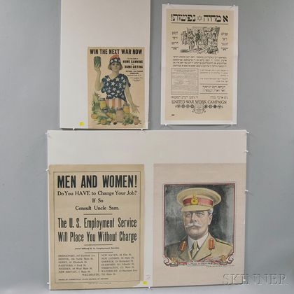 Ten Assorted Mostly U.S. WWI Lithograph Posters