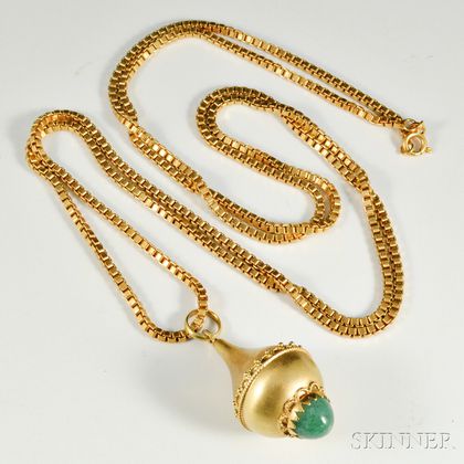 18kt Gold and Hardstone Necklace