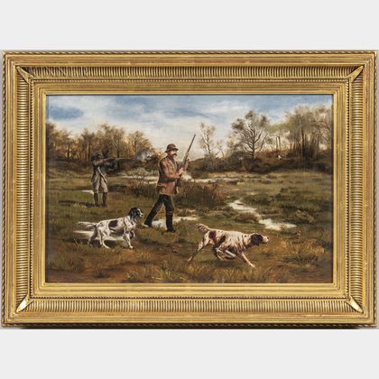 Anglo-American School, 20th Century Bird Hunting with English Setters
