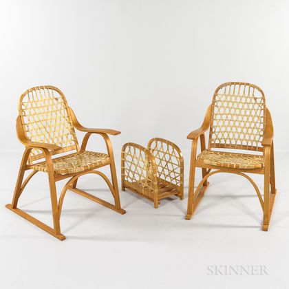 Two SnoCraft Chairs and Magazine Rack
