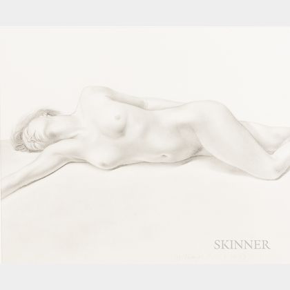 Martha Mayer Erlebacher (American, 1937-2013) Drawing for Reclining Nude