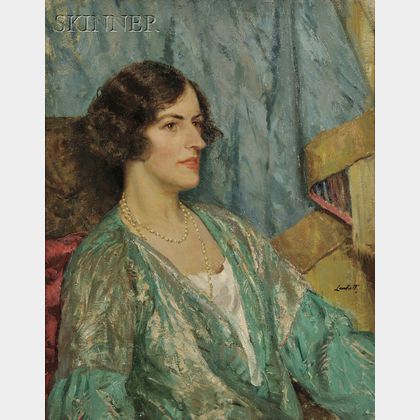 Edward Barnard Lintott (American, 1875-1951) Portrait of a Woman, Likely Marie (Walther) Sterner Lintott, the Artist's Wife