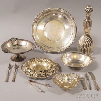 Twelve Assorted Sterling Silver Flatware and Tableware Items