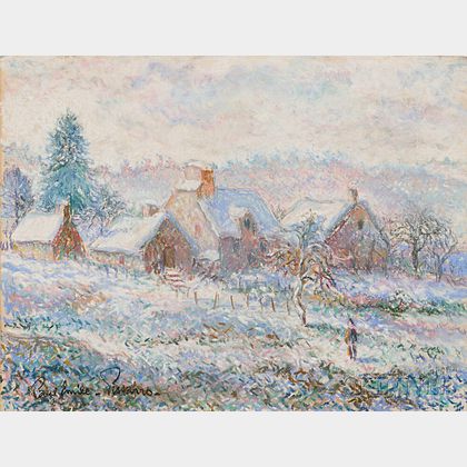 Paul-Emile Pissarro (French, 1884-1972) Farm in Winter