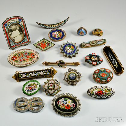 Group of Micromosaic Jewelry and Accessories