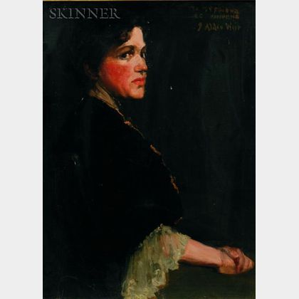 J. Alden Weir (American, 1852-1919) Portrait of a Woman