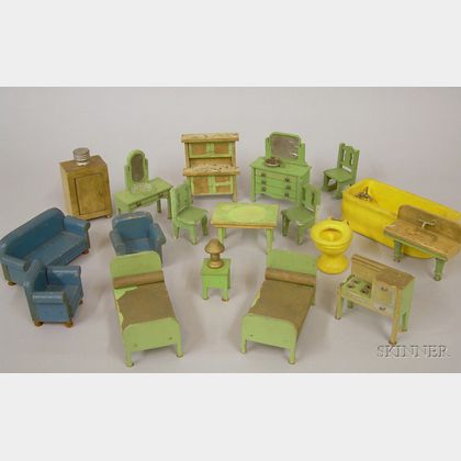 Lot of Dollhouse Furniture and Accessories