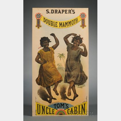 Chromolithograph S. Draper's Double Mammoth Uncle Tom's Cabin Theater Poster