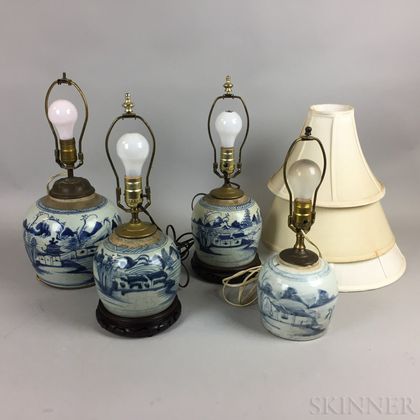Four Chinese Ceramic Ginger Jars