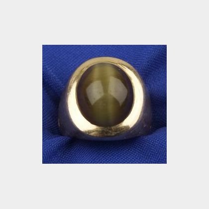 14kt Gold Cat&#39;s Eye Quartz Ring