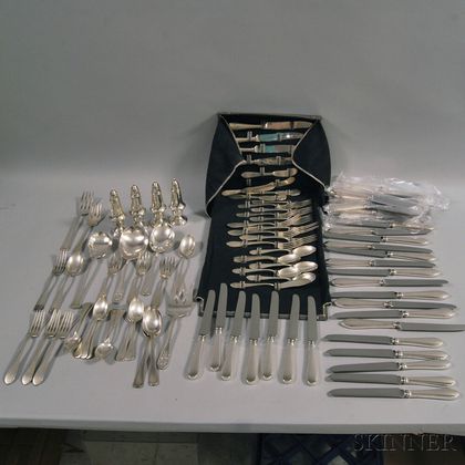 Large Group of Assorted Mostly Sterling Silver Flatware