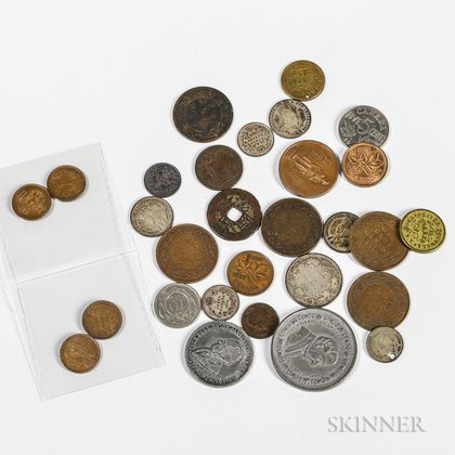 Group of Coins and Tokens