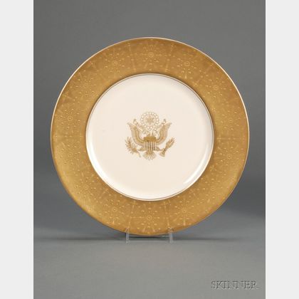 Castleton Studios Bone China 1958 World's Fair Eisenhower Service Plate