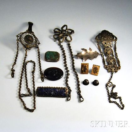 Group of Mostly Silver-plated Vintage Jewelry