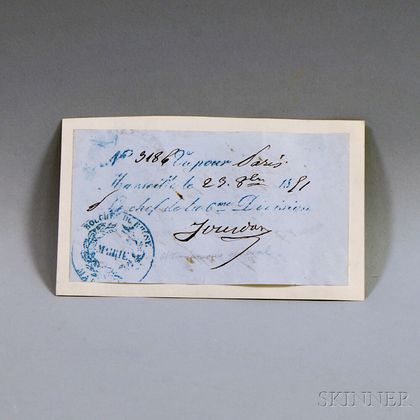Jourdan, Jean Baptiste (1762-1833) Clipped Signature.