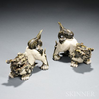 Pair of Ceramic Shishi Lions