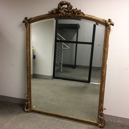 Neoclassical-style Carved and Gilt Mirror