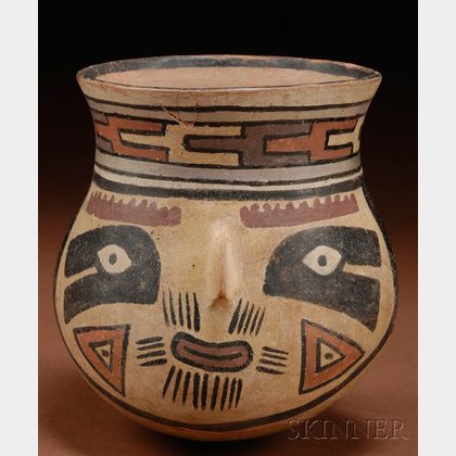 Pre-Columbian Polychrome Pottery Vessel