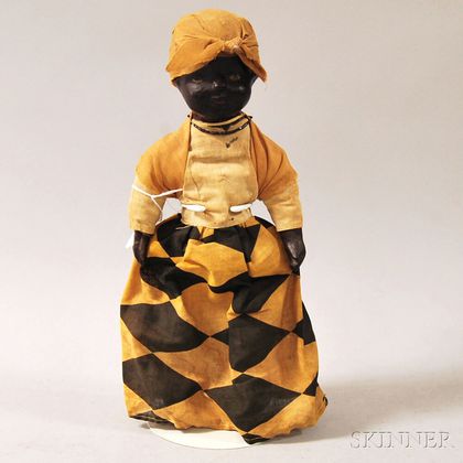 Painted Composition and Cloth Black Americana Doll