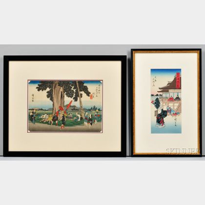 Two Utagawa Hiroshige II (1826-1869) Woodblock Prints