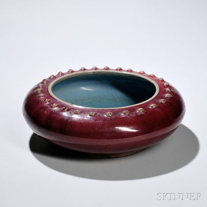 Flambe-glazed Low Bowl