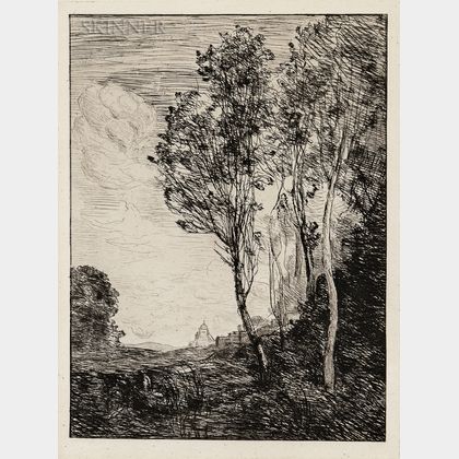 Jean-Baptiste-Camille Corot (French, 1796-1875) Souvenir D'Italie