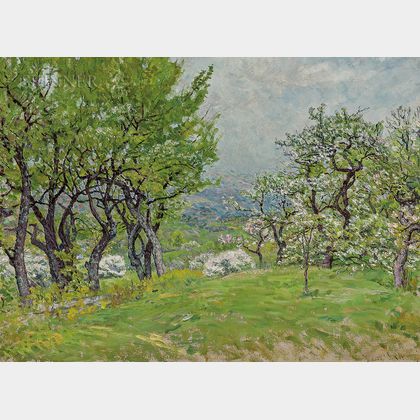 John Joseph Enneking (American, 1841-1916) Apple Blossoms