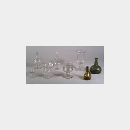 Eight Early Glass Items