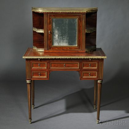 Louis Philippe Kingwood-veneered and Brass-inlaid Lady's Writing Desk