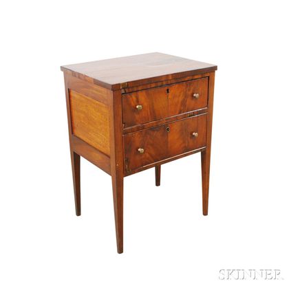 Federal Mahogany Two-drawer Worktable