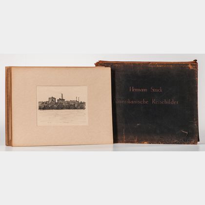 Struck, Hermann (1876-1944) Amerikanische Reisebilder Vierundvierzig Lithographien.