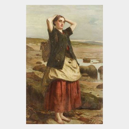 Charles Sillem Lidderdale (British, 1831-1895) A Fishergirl