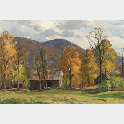 Aldro Thompson Hibbard (American, 1886-1972) Autumn Landscape at West Townshend, Vermont