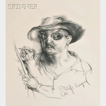 Philip Evergood (American, 1901-1973) Self Portrait with Hat