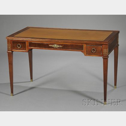 Louis XVI-style Mahogany and Brass-mounted Convertible Writing/Games Table