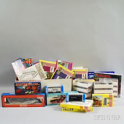 Large Group of Model Trains and Accessories