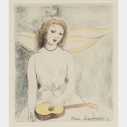 Marie Laurencin (French, 1885-1956) Jeune fille à la guitare