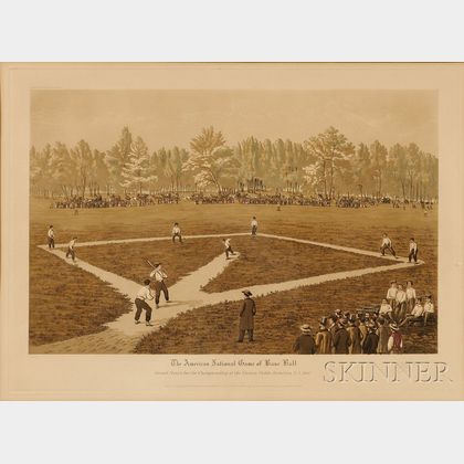 A. Akcerman and Son, publishers (New York, Early 20th Century) The American National Game of Baseball: ... 