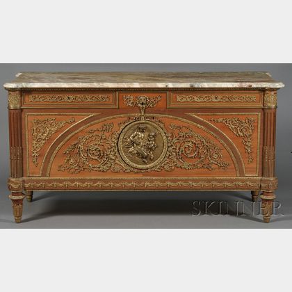 Louis XVI-style Bronze-mounted Mahogany Side Cabinet