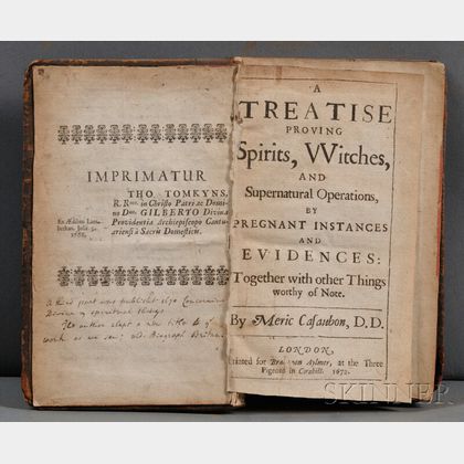 Casaubon Meric (1599-1671) A Treatise Proving Spirits, Witches, and Supernatural Operations, by Pregnant Instances and Evidences