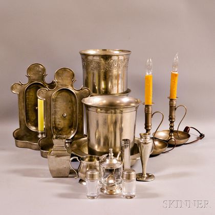 Group of Modern Pewter Accessories. Estimate $40-60