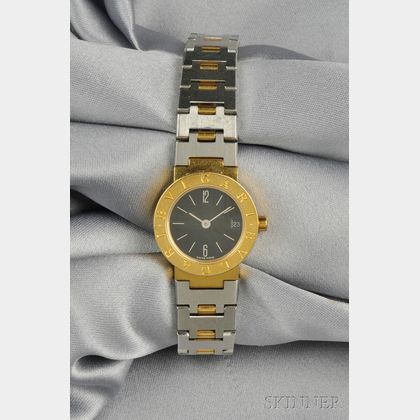 Stainless Steel and 18kt Gold "Bulgari Bulgari" Wristwatch